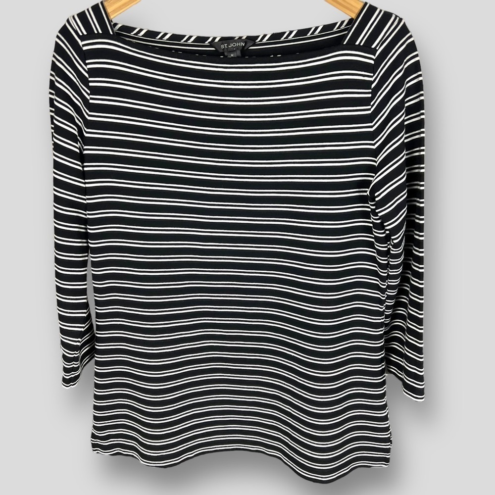 St John Striped Top, Square Neck.